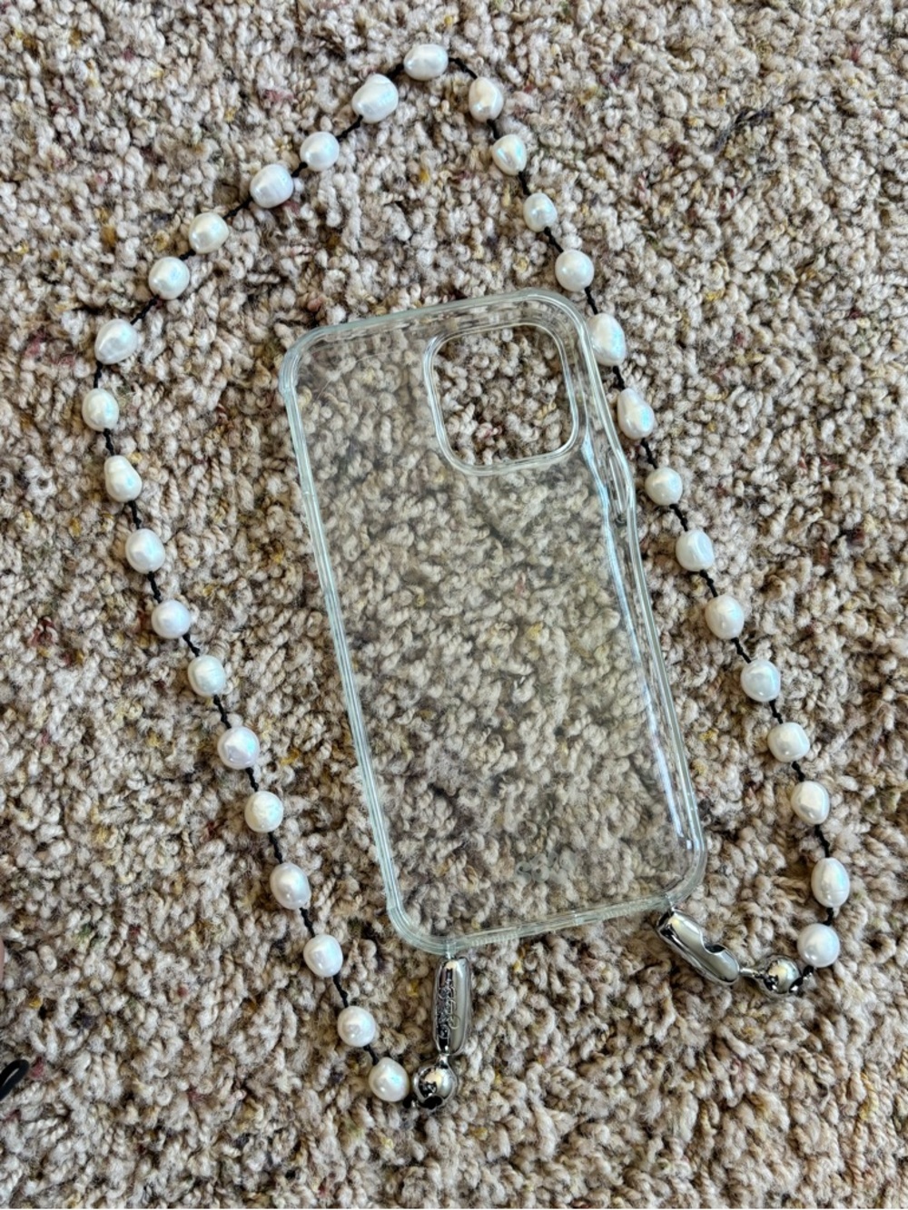 Pearl Beaded Phone Strap - White - Picture 3 of 10
